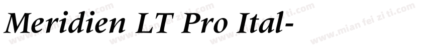 Meridien LT Pro Ital字体转换